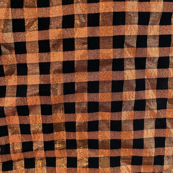 J. Crew Ruffleneck  Copper sleeveless top in Lurex® crinkle gingham - Picture 8 of 14